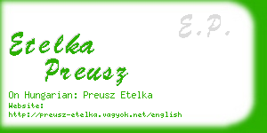 etelka preusz business card